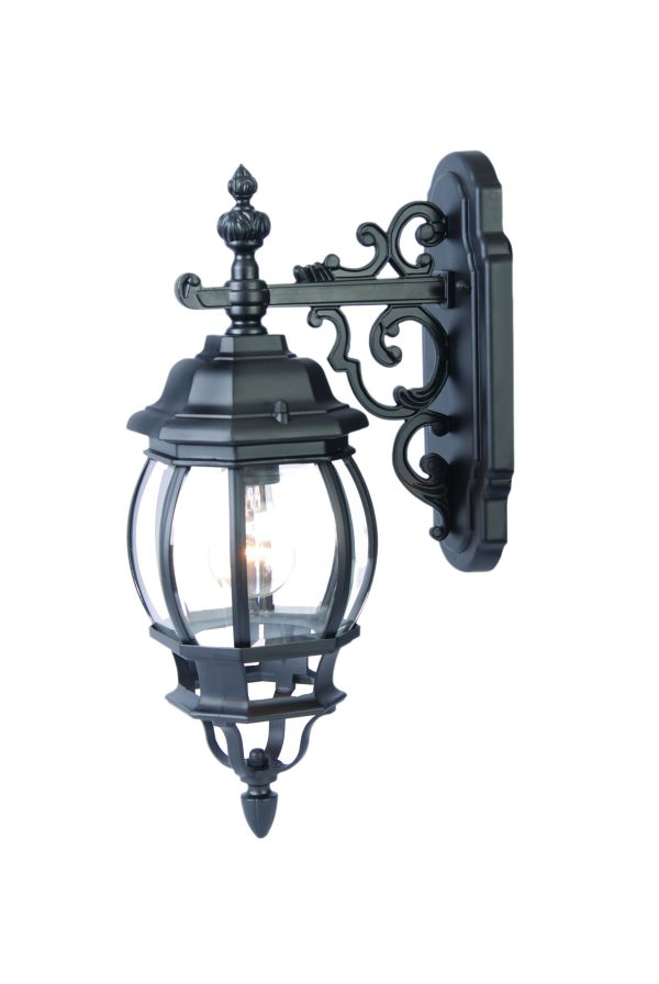 Matte Black Hanging Glass Globe Wall Light - Image 3