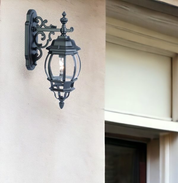 Matte Black Hanging Glass Globe Wall Light - Image 2