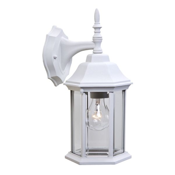 XL White Clear Glass Swing Arm Wall Light - Image 3