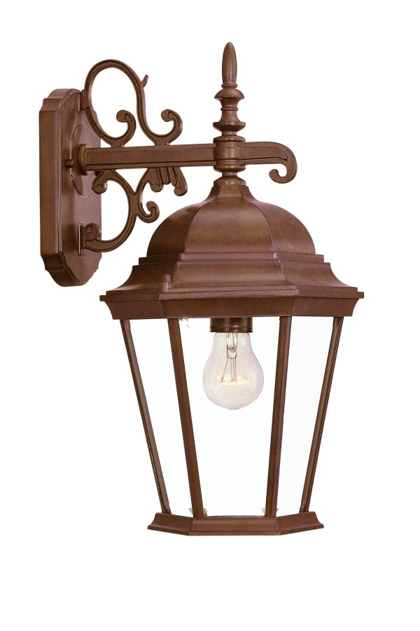 Brown Domed Hanging Lantern Wall Light - Image 3