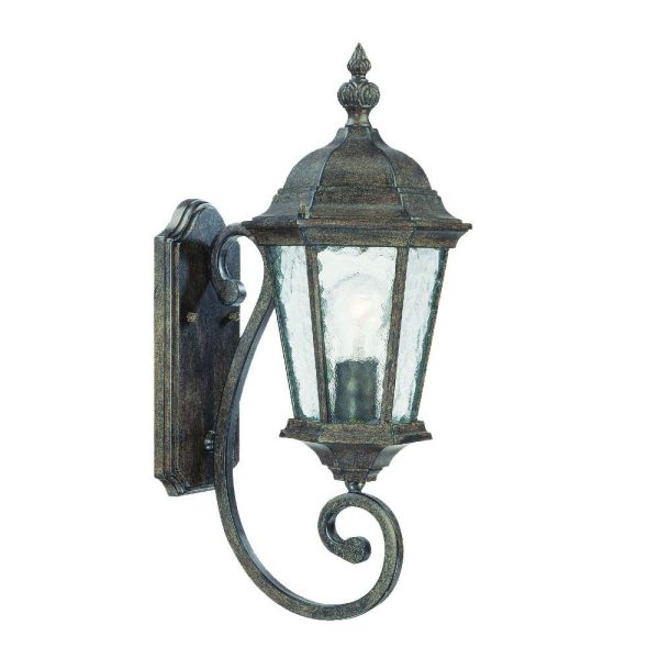 One Light Antique Black Carousel Lantern Wall Light - Image 3