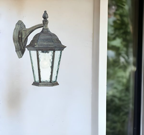Two Light Brown Hanging Carousel Lantern Wall Light - Image 2