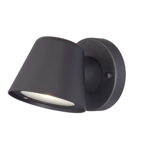 Matte Black LED Short Cone Wall Light - Image 3