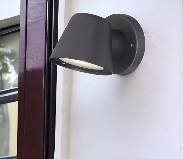Matte Black LED Short Cone Wall Light - Image 2