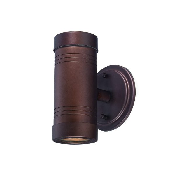 Two Light Bronze Cylinder Wall Light - Image 2
