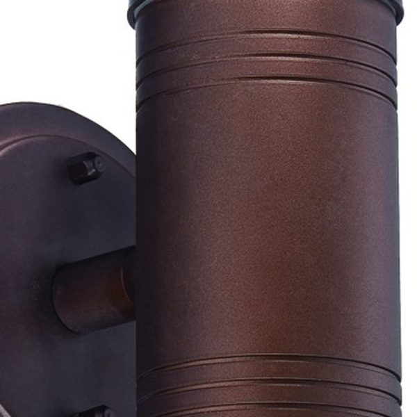 Two Light Bronze Cylinder Wall Light - Image 3