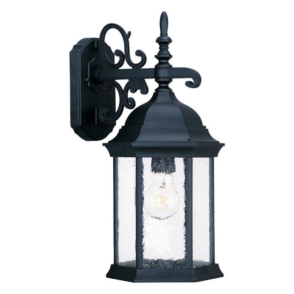 Petite Matte Black Domed Hanging Lantern Wall Light - Image 3