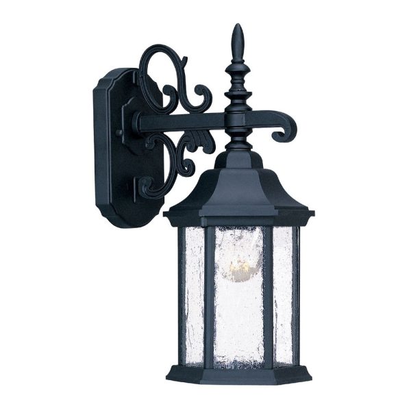 Narrow Matte Black Domed Hanging Lantern Wall Light - Image 3