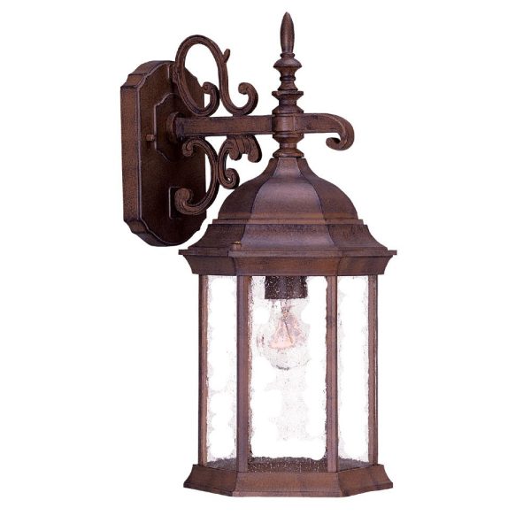 Narrow Brown Domed Hanging Lantern Wall Light - Image 3