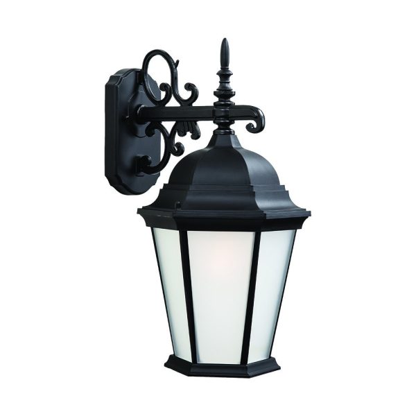 Matte Black Domed Hanging Lantern Wall Light - Image 3