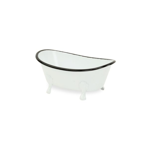 Petite White Bathtub Decorative Sculpture - Image 2