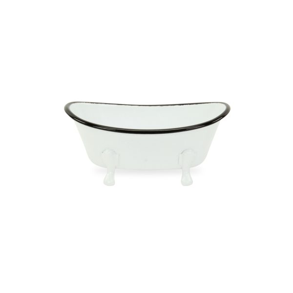 Petite White Bathtub Decorative Sculpture - Image 3