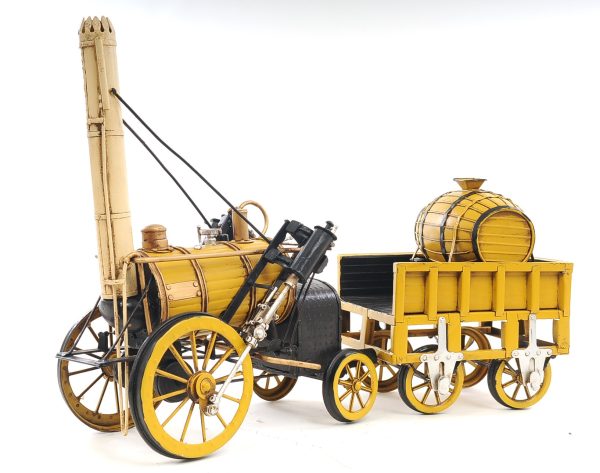 c1829 Yellow Rocket Steam Engine Model Sculpture - Image 2