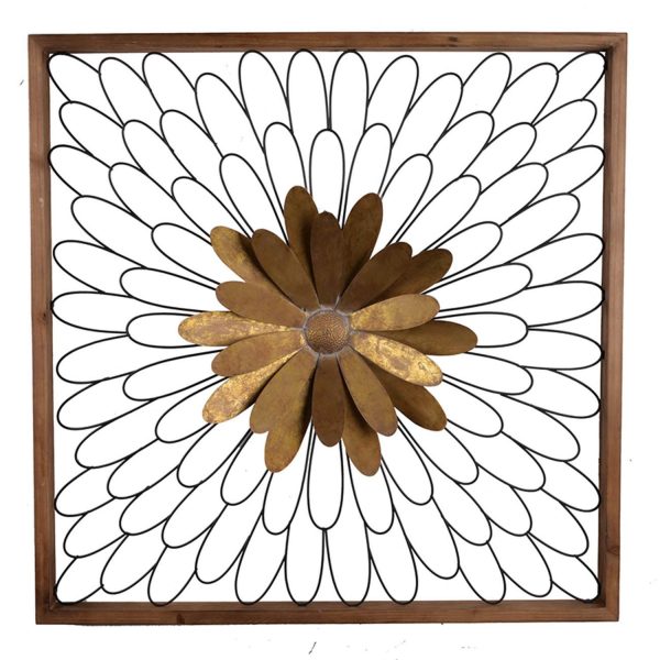 Rustic Black and Bronze 3D Floral Bloom Wall Art - Image 3