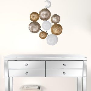 Retro Modern 24" Metallic Metal Wall Art