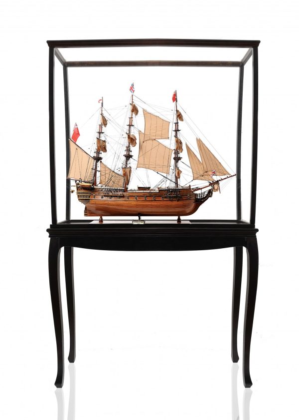 69" Wood Brown HMS Surprise 1796 Hand Painted Decorative Boat with Case - Image 2