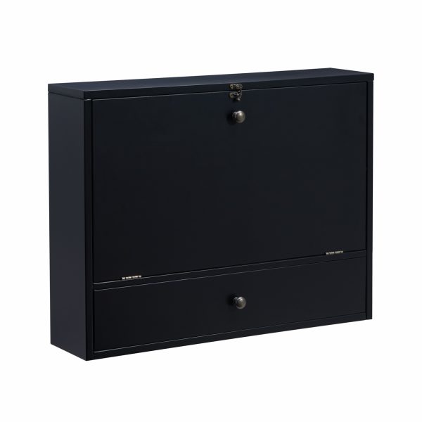 26" Black Wall Mounted Floating Desk - Image 3