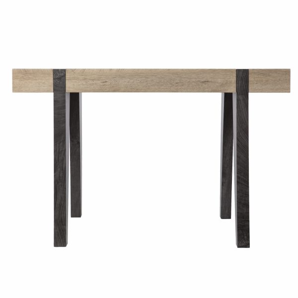 45" Natural and Dark Brown Writing Desk - Image 2
