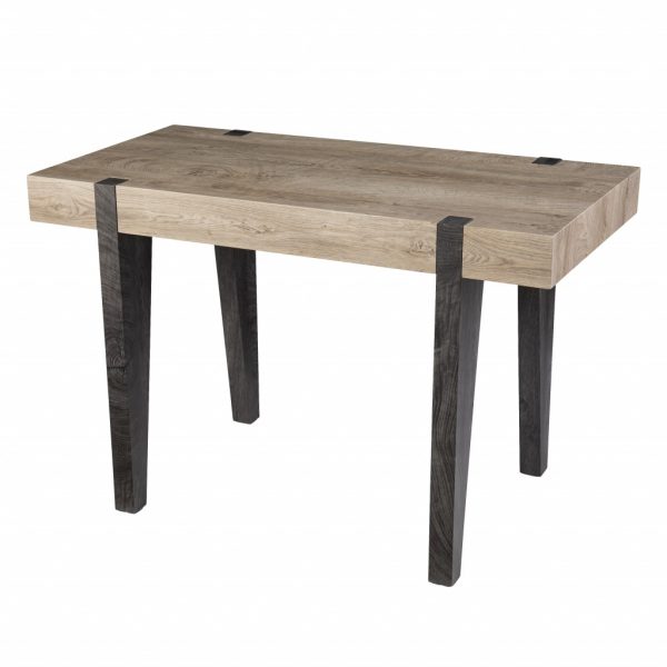 45" Natural and Dark Brown Writing Desk - Image 3
