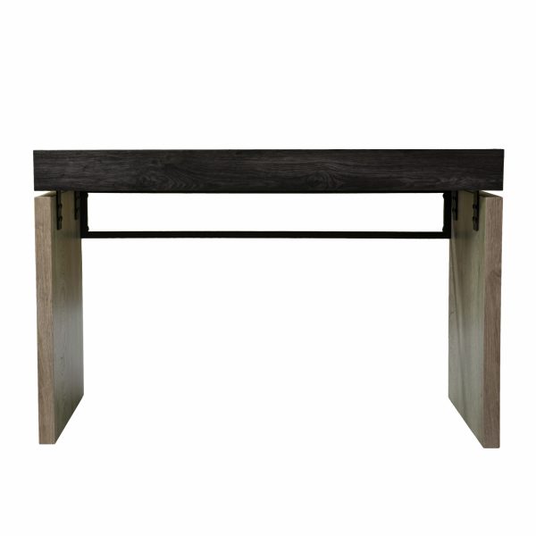 45" Black and Brown Writing Desk - Image 2