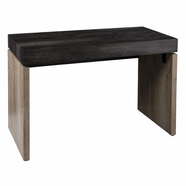 45" Black and Brown Writing Desk - Image 3