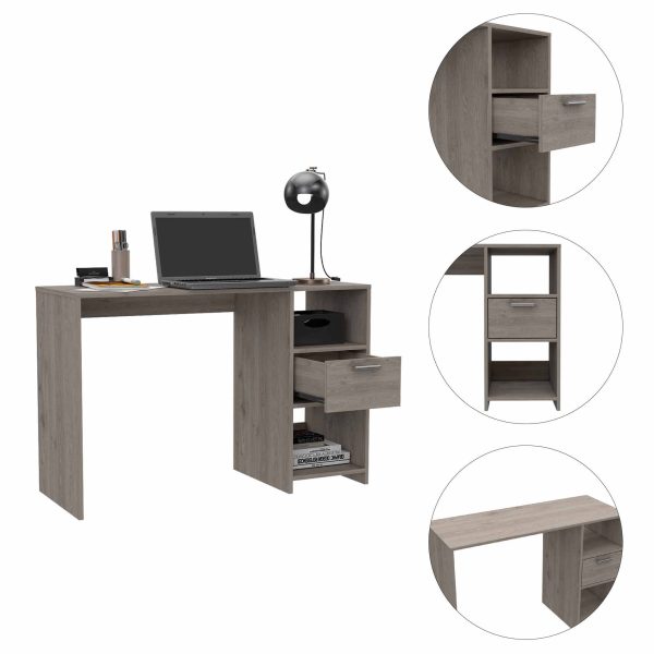 43" Light Gray Computer Desk - Image 3