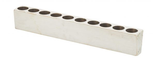 Distressed White 10 Hole Sugar Mold Candle Holder - Image 2