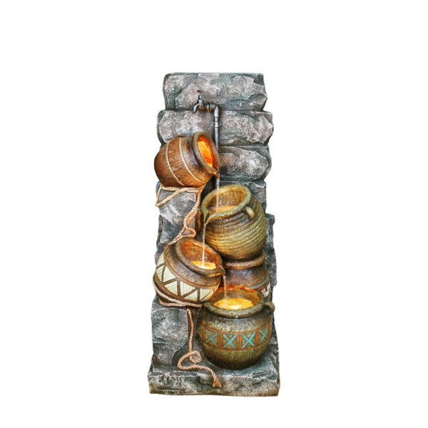 43" Brown/Orange Polyresin Sculpture - Image 3