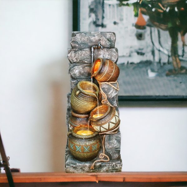 43" Brown/Orange Polyresin Sculpture - Image 2