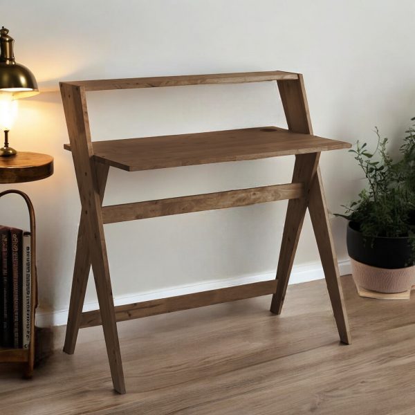 20" Espresso Wood Writing Desk - Image 2
