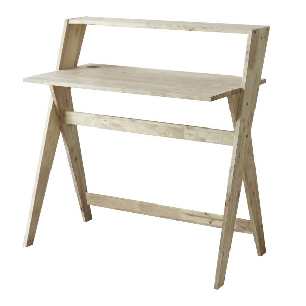 20" Natural Wood Writing Desk - Image 3