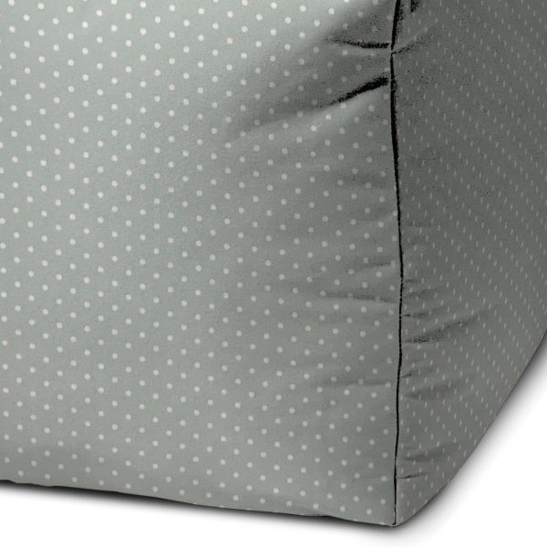 17" Green Polyester Cube Polka Dots Indoor Outdoor Pouf Ottoman - Image 3