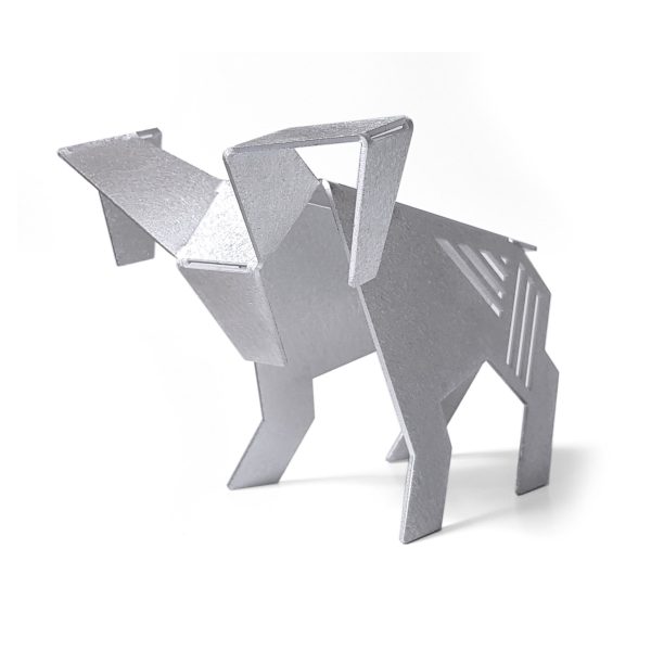 Aluminum 5" Aries Zodiac Origami Geometric Sculpture - Image 3