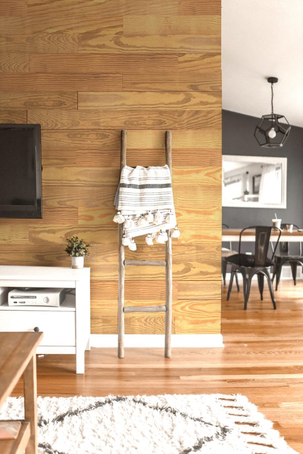5" x 48" Thermo Treated Golden Grain Wood Large Wall Plank Set - Image 2