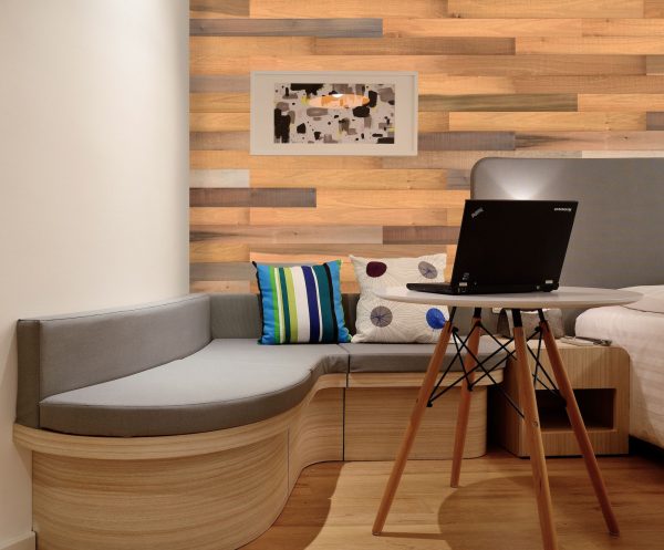 5" x 48" Thermo Treated Brown Rustic Wood Large Wall Plank Set - Image 3