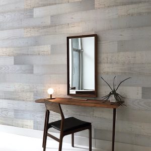 5" x 48" Thermo Treated Whitewash Wood Large Wall Plank Set
