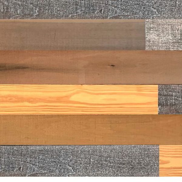 5" x 48" Thermo Treated Gold Gray Brown Mixed Color Wood Wall Plank Large Set - Image 3