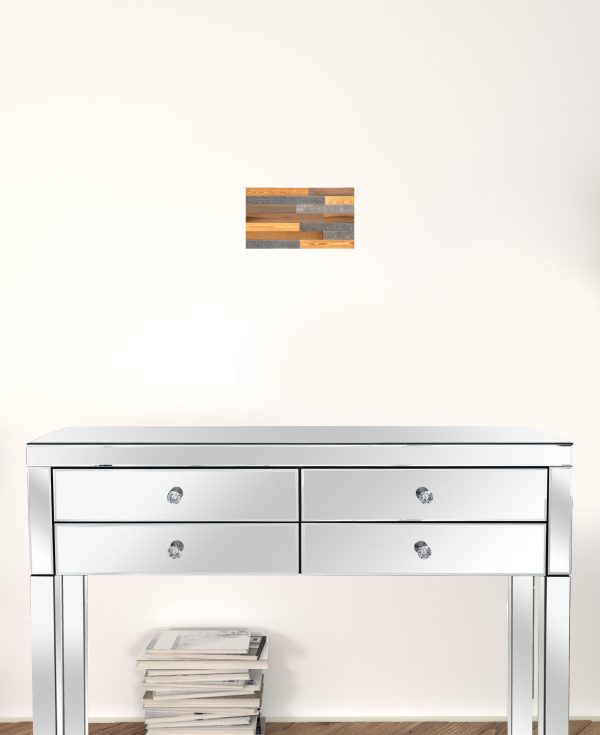5" x 48" Thermo Treated Gold Gray Brown Mixed Color Wood Wall Plank Large Set - Image 2
