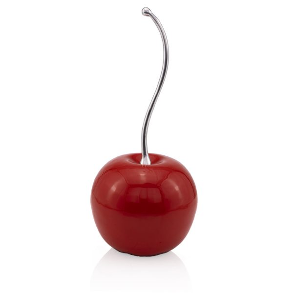 21" Red and Silver Aluminum Tabletop Sculpture - Image 3