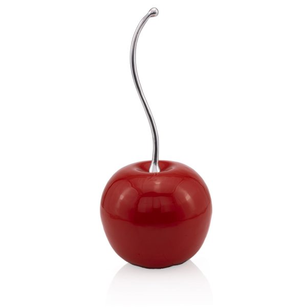 21" Red and Silver Aluminum Tabletop Sculpture - Image 2