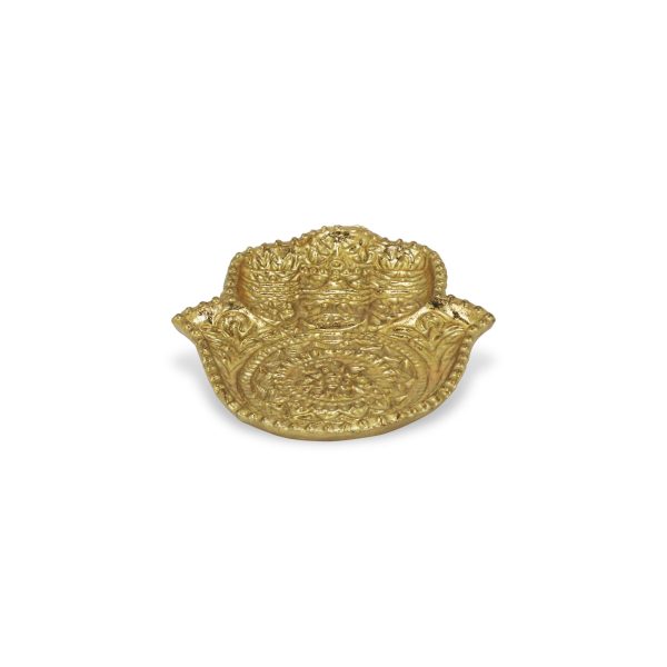 5" Gold Novelty Metal Handmade Tray - Image 3