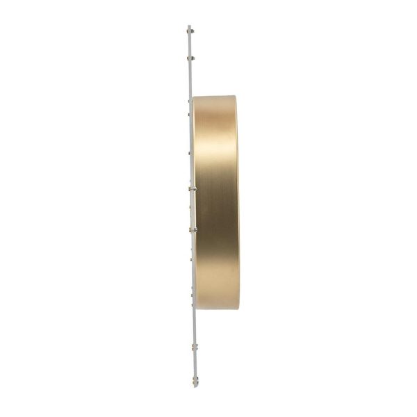 24" Circle Gold Acrylic Analog Wall Clock - Image 2