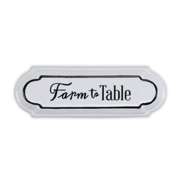5" X 14" Black and White Farm To Table Metal Wall Decor - Image 2