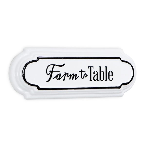 5" X 14" Black and White Farm To Table Metal Wall Decor - Image 3