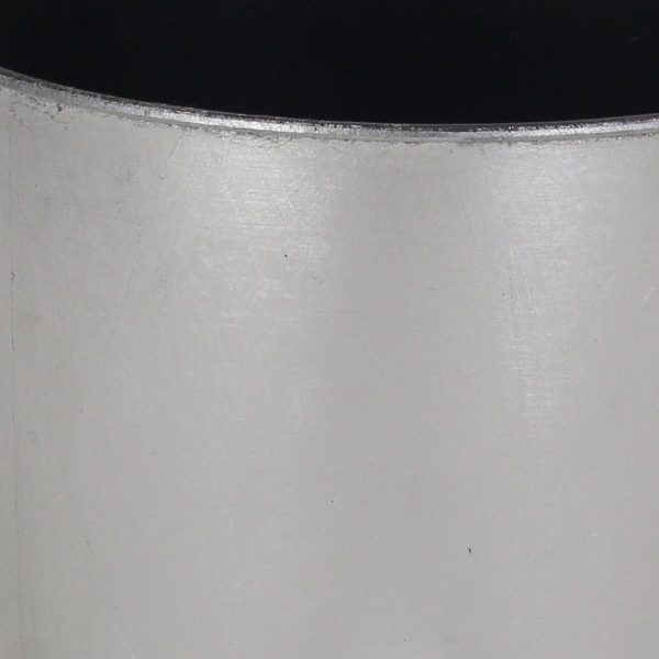 7" Silver Recycled Plastic Indoor Outdoor Round Pot Planter - Image 3