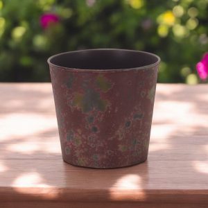 7" Red Recycled Plastic Indoor Outdoor Round Pot Planter