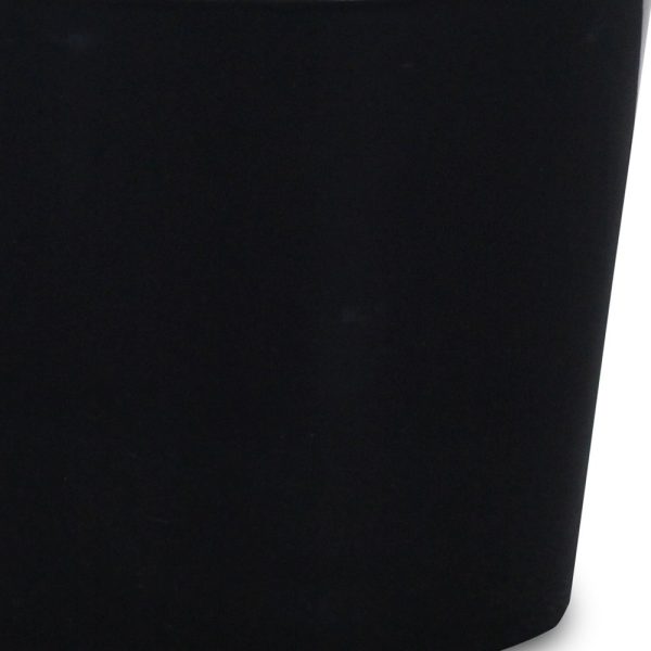 6" Black Recycled Plastic Indoor Outdoor Round Pot Planter - Image 3