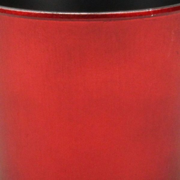 6" Red Recycled Plastic Indoor Outdoor Round Pot Planter - Image 3