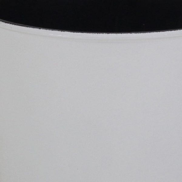6" White Recycled Plastic Indoor Outdoor Round Pot Planter - Image 3