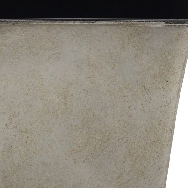 7" Gray Recycled Plastic Indoor Outdoor Square Pot Planter - Image 3